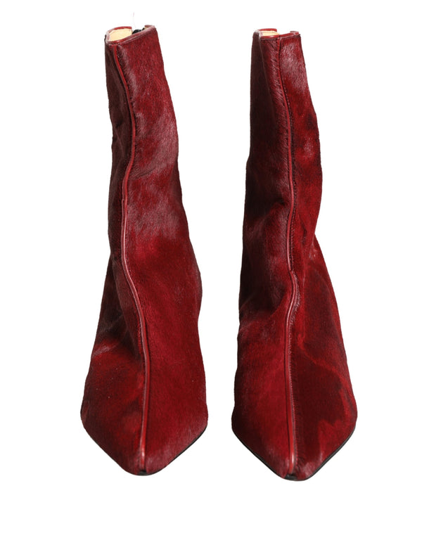 Dolce & Gabbana Fur boot in red