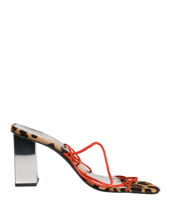 Dolce & Gabbana Leather heel sandal in multicolor — view 2
