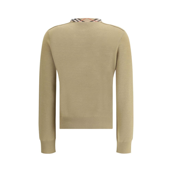 Burberry 100% Wool Ovis Aries cardigan in beige — view 2