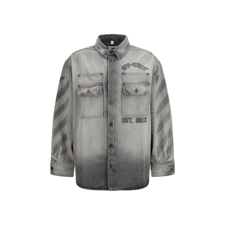 Off-White 100% Cotton overshirt in gray