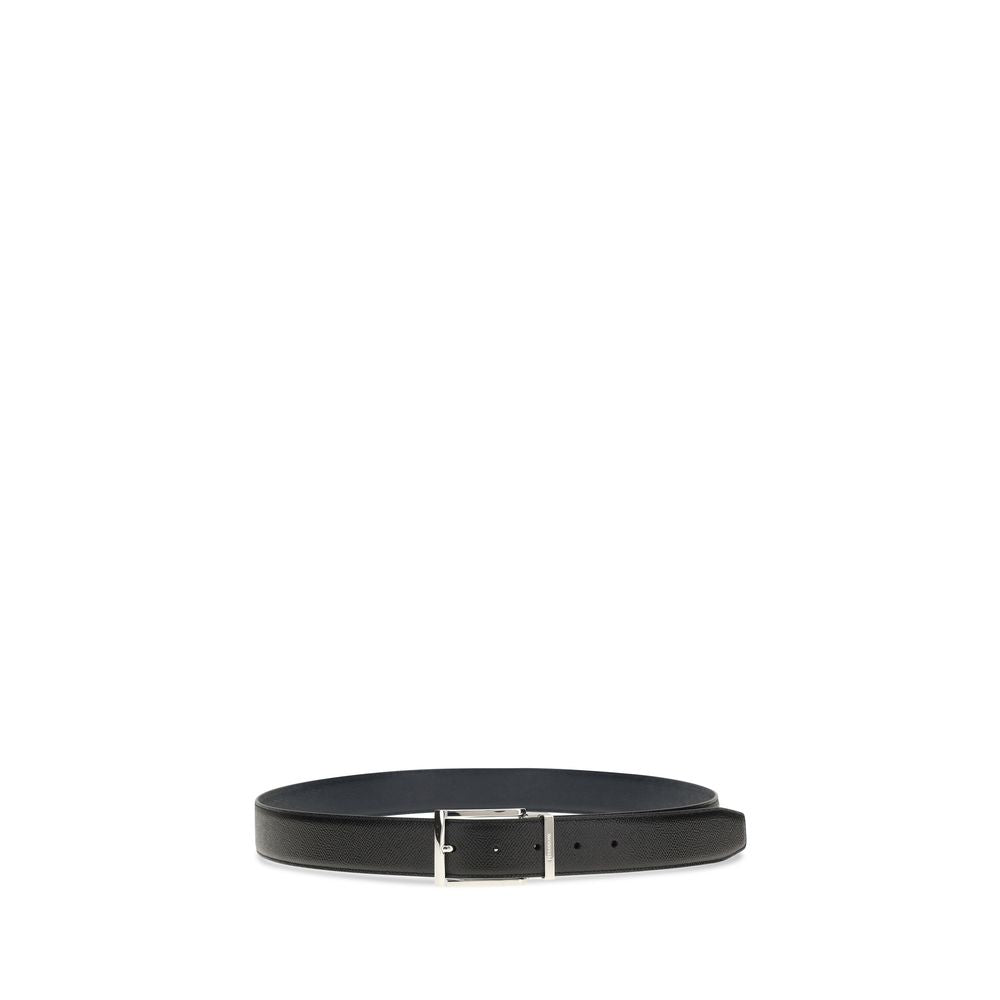 Ferragamo 100% Calf Leather Bos Taurus belt in blue — view 2