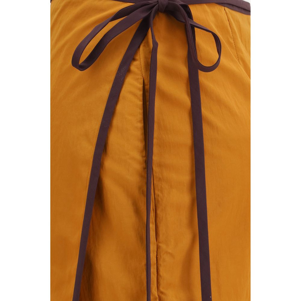 Saint Laurent 100% Nylon skirt in orange — view 3