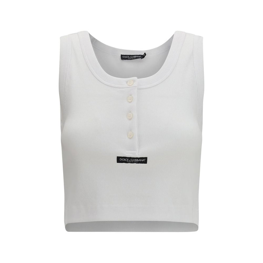 Dolce & Gabbana 100% Cotton tank top in white