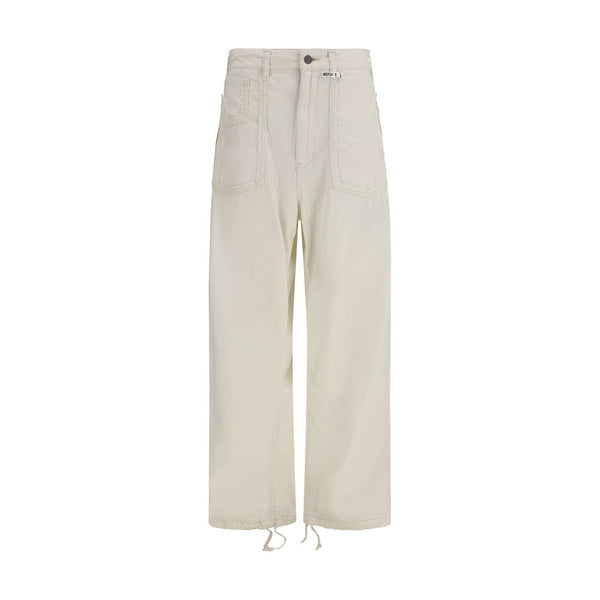 Maison Mihara Yasuhiro 100% Cotton cargo pants in white
