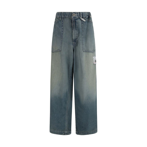 Maison Mihara Yasuhiro 100% Cotton jeans in blue