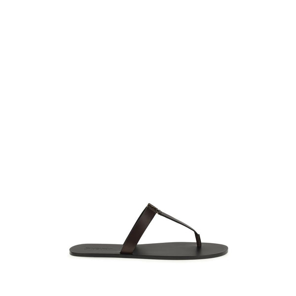 Saint Laurent 100% Calf Leather Bos Taurus sandals in brown