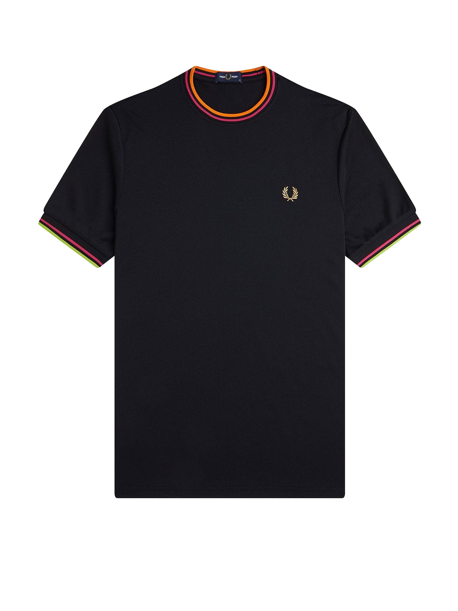 Fred Perry T-shirts and Polos Black Poliestere Riciclato