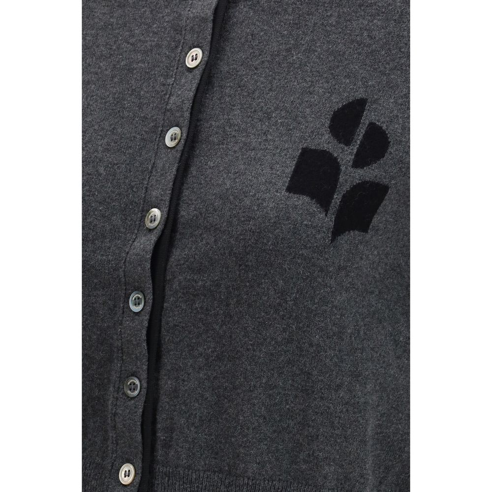 Marant Etoile 70% Cotton cardigan in gray — view 3
