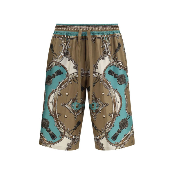 Dolce & Gabbana 100% Silk bermuda shorts in multicolor