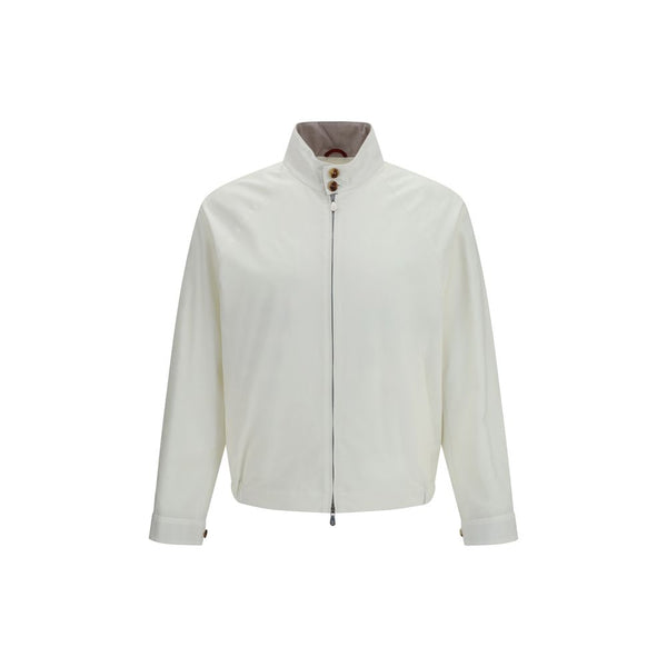 White Cotton Full-Length Jacket Clothing
