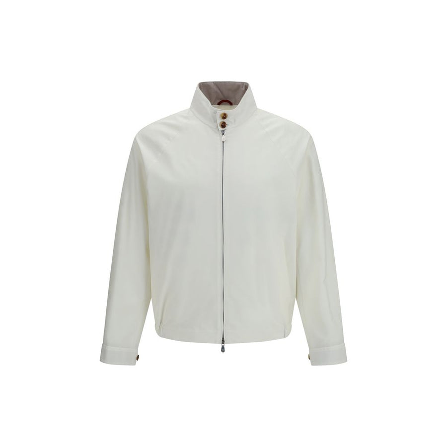 White Cotton Full-Length Jacket Clothing