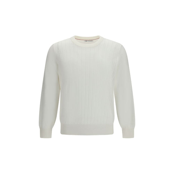 Brunello Cucinelli 100% Cotton sweater in white