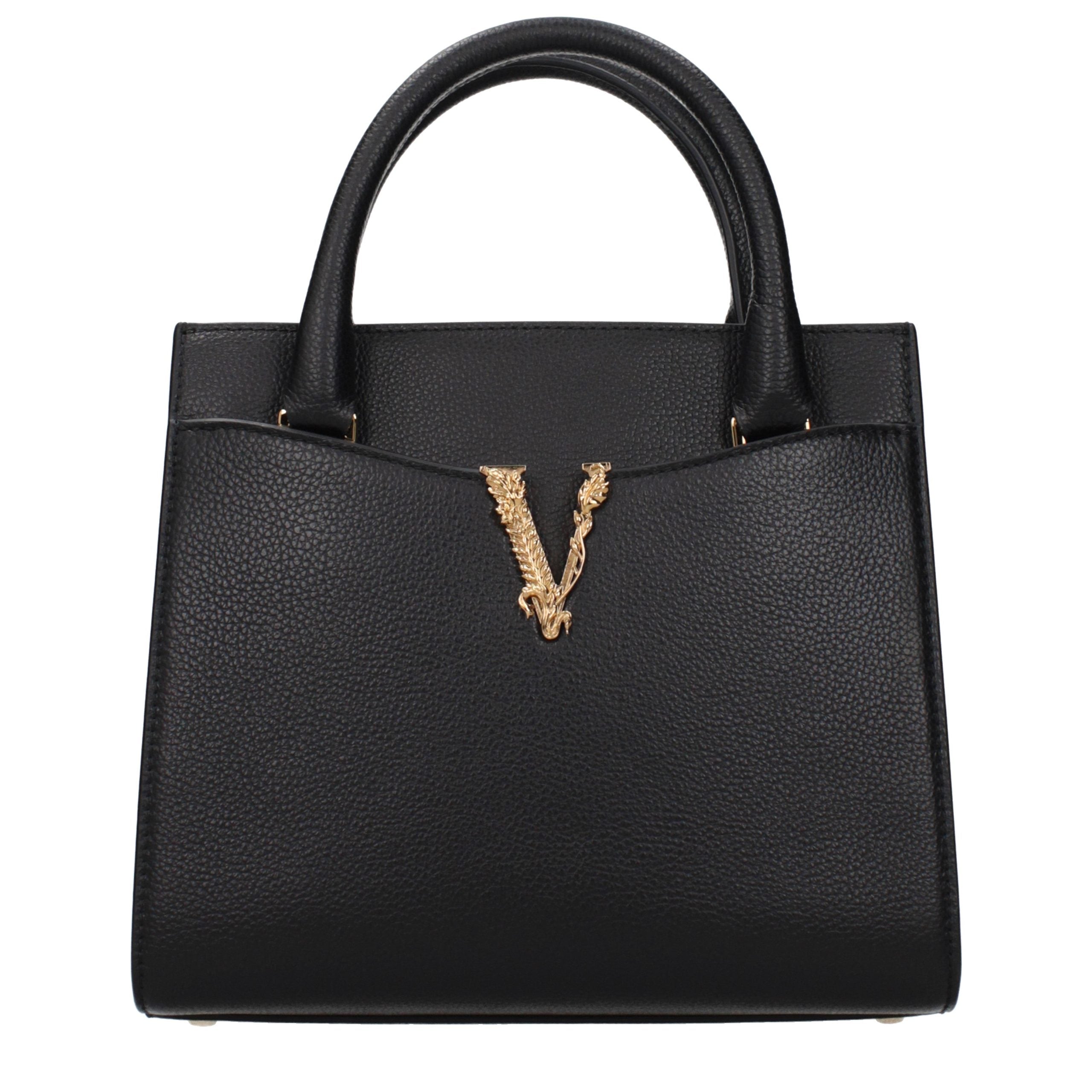 Black Leather Handbag Bag