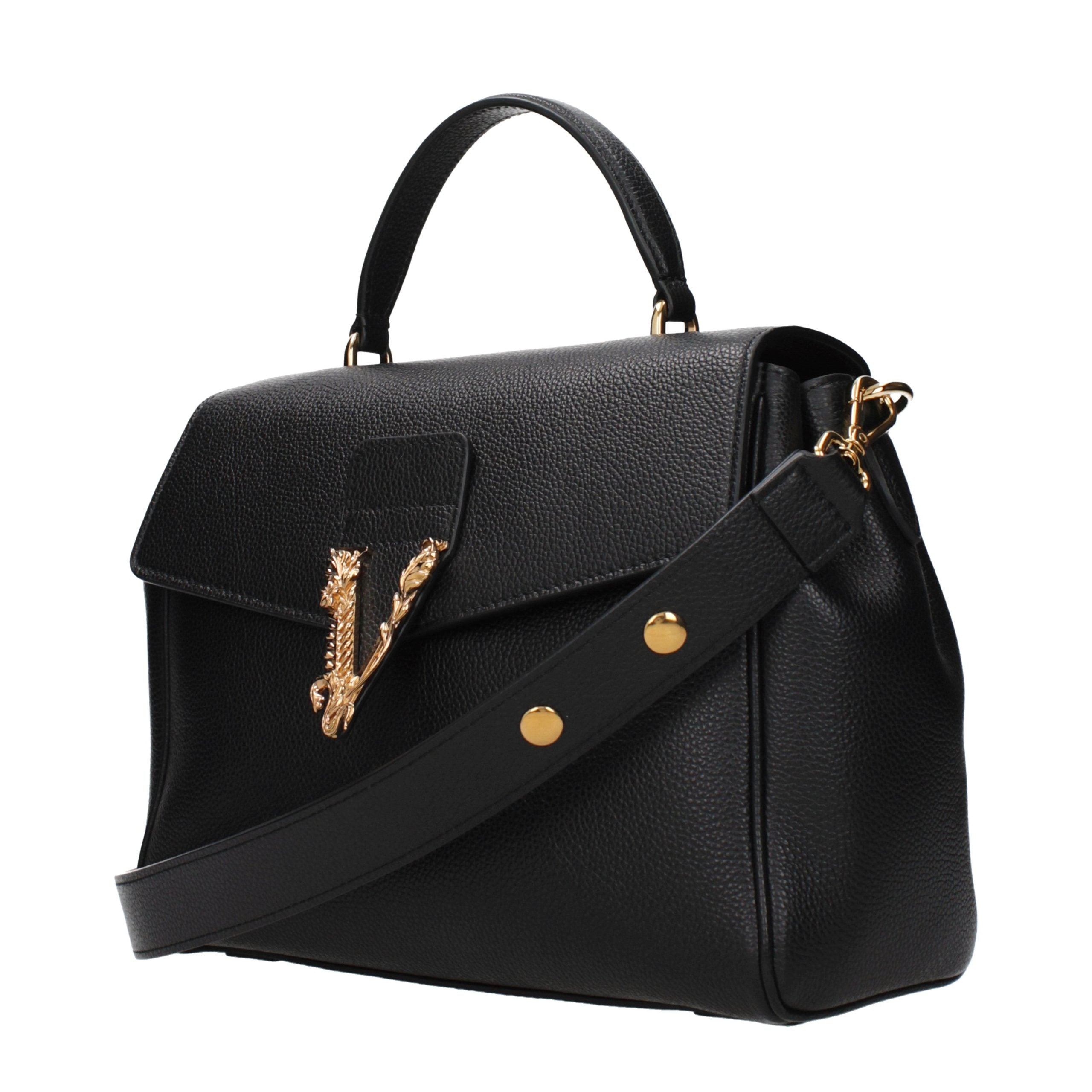 Black Leather Handbag Bag
