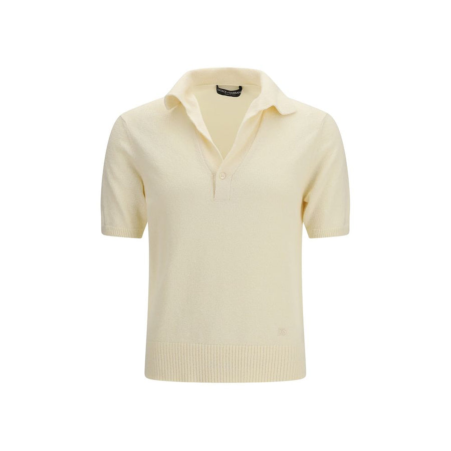 Dolce & Gabbana 65% Cotton polo shirt in beige