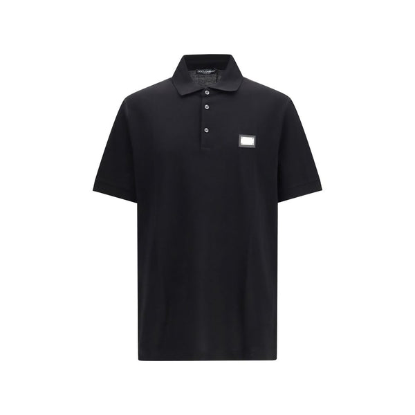 Dolce & Gabbana 100% Cotton polo shirt in black