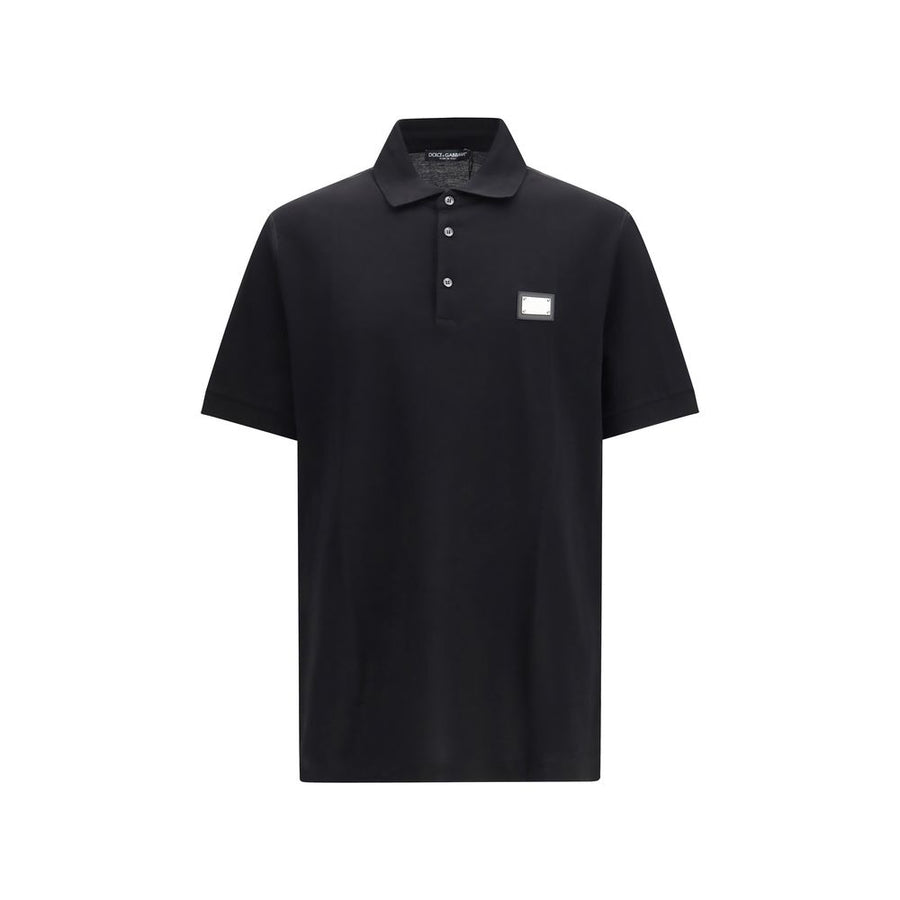 Dolce & Gabbana 100% Cotton polo shirt in black