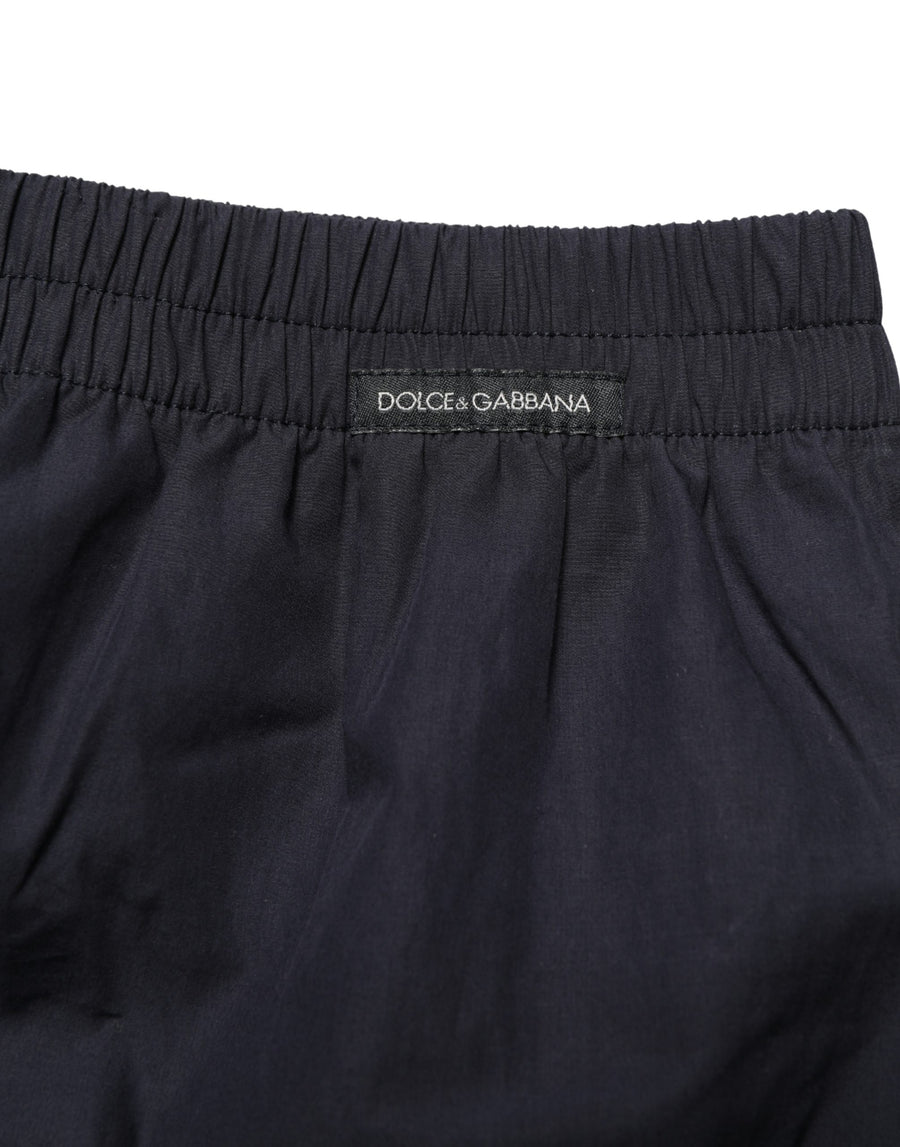 Dolce & Gabbana 100% Cotton swim shorts in black