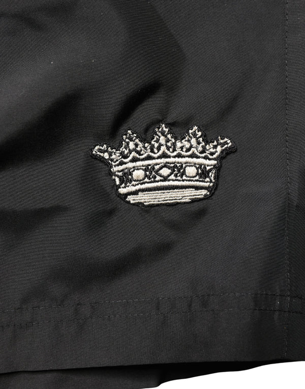 Dolce & Gabbana 100% Polyester swim shorts in black