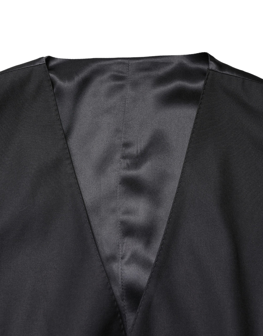 Dolce & Gabbana 97% Virgin Wool vest in black