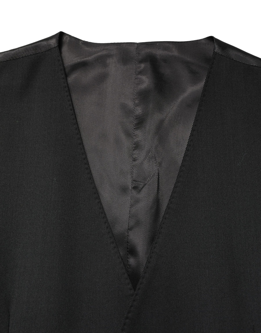 Dolce & Gabbana 88% Wool vest in black