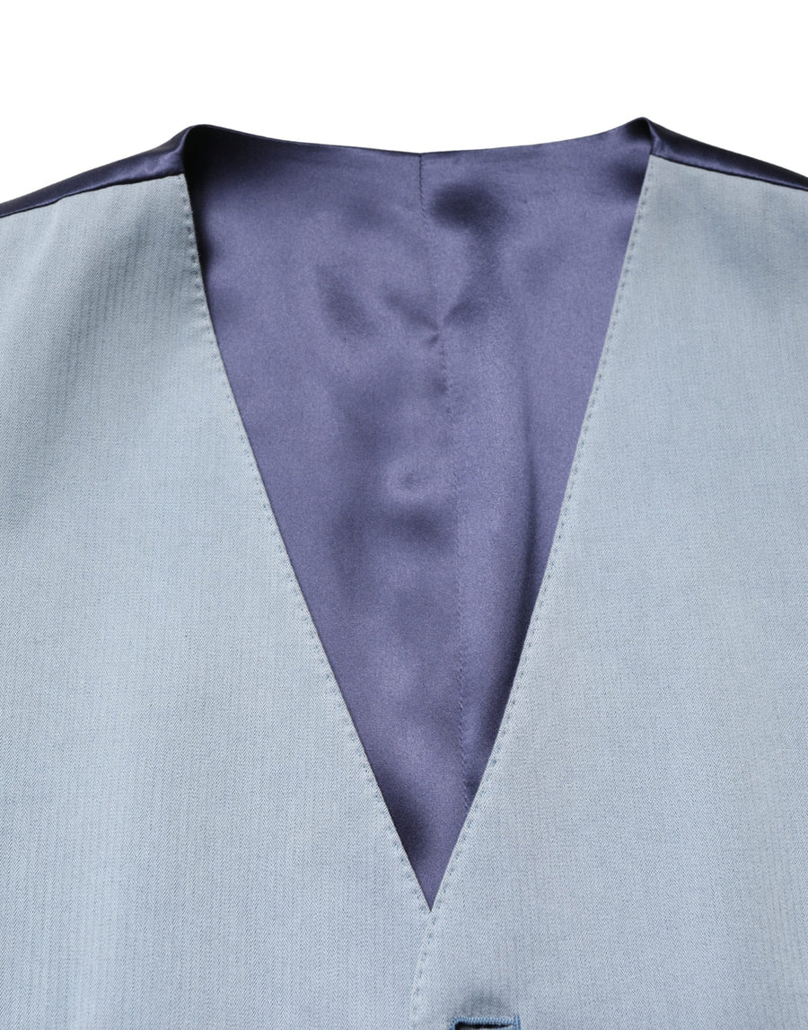 Dolce & Gabbana 55% Wool 45% Cotton; Lining: 100% Silk vest in gray