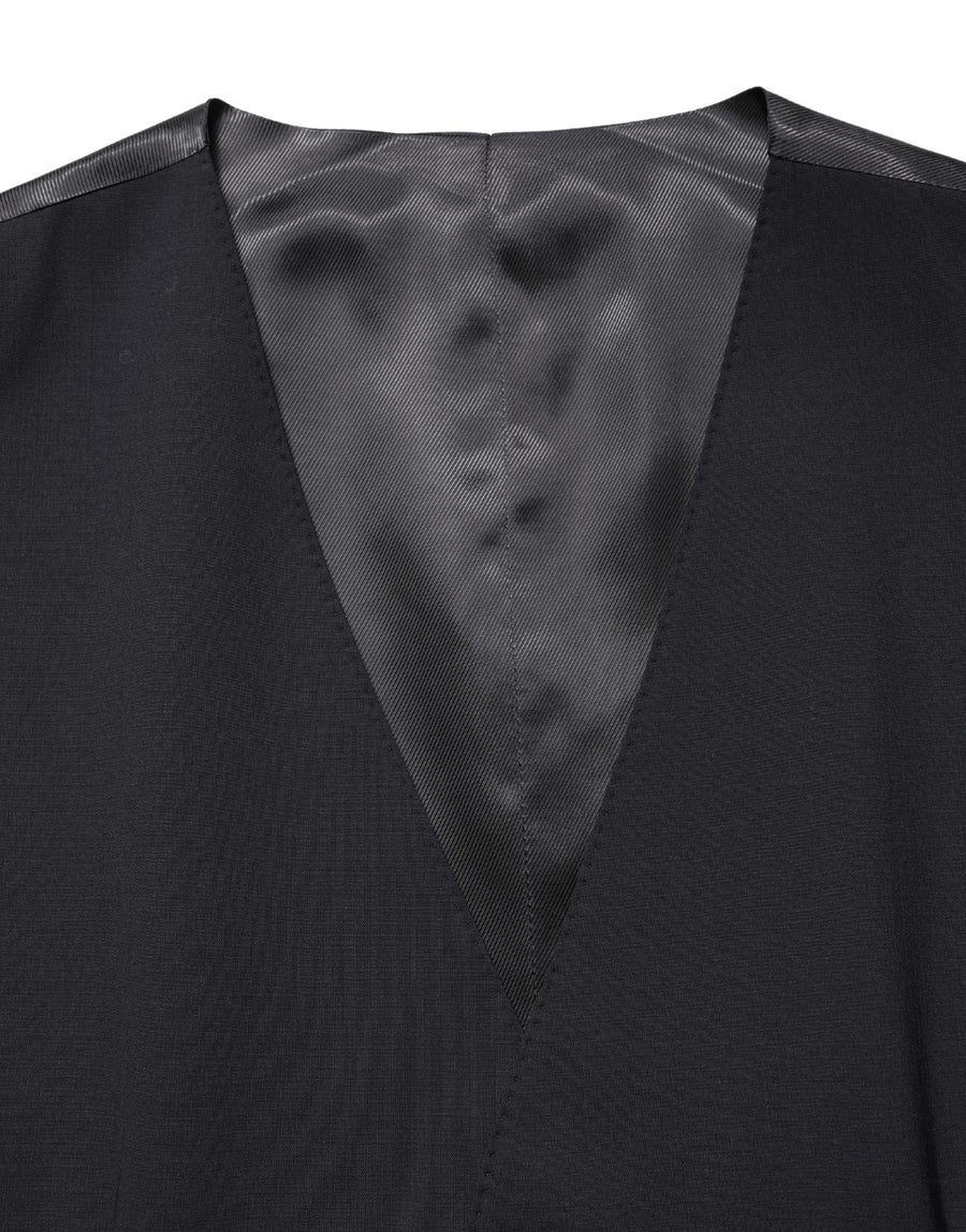 Dolce & Gabbana 98% Virgin Wool 2% Elastane vest in black