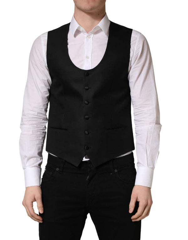 Dolce & Gabbana 65% Virgin Wool vest in black