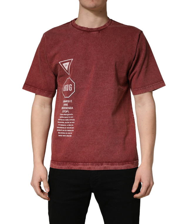 Dolce & Gabbana 100% Cotton t-shirt in maroon