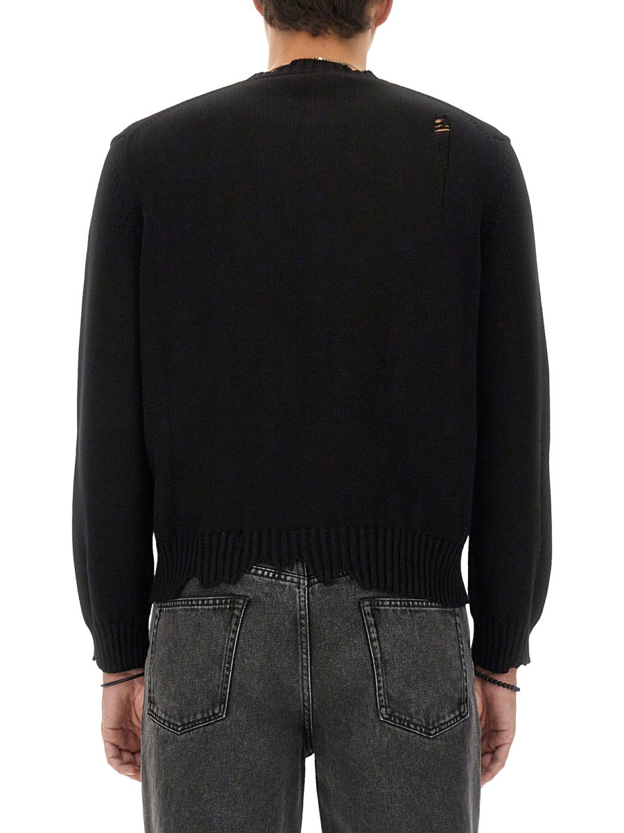 Skull Shirt Black Cotton Jumpers