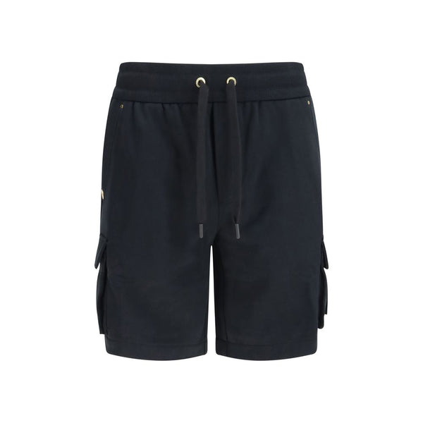Moose Knuckles 100% Cotton bermuda shorts in black