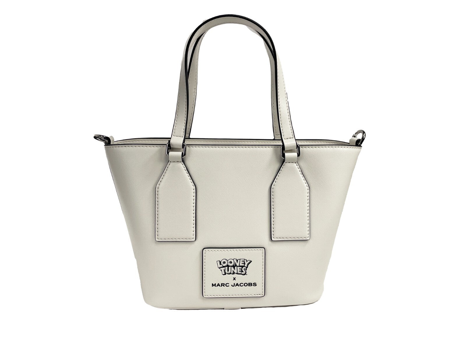 Marc Jacobs X Looney Tunes Bugs Bunny Small Leather Satchel Crossbody Bag Silver