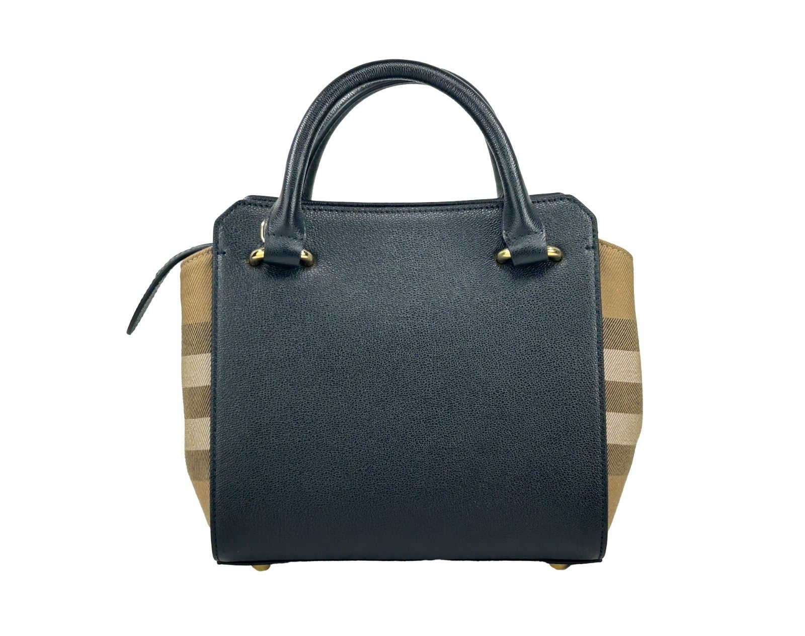 Burberry Mini Banwell Leather Tote Bag Purse Gold