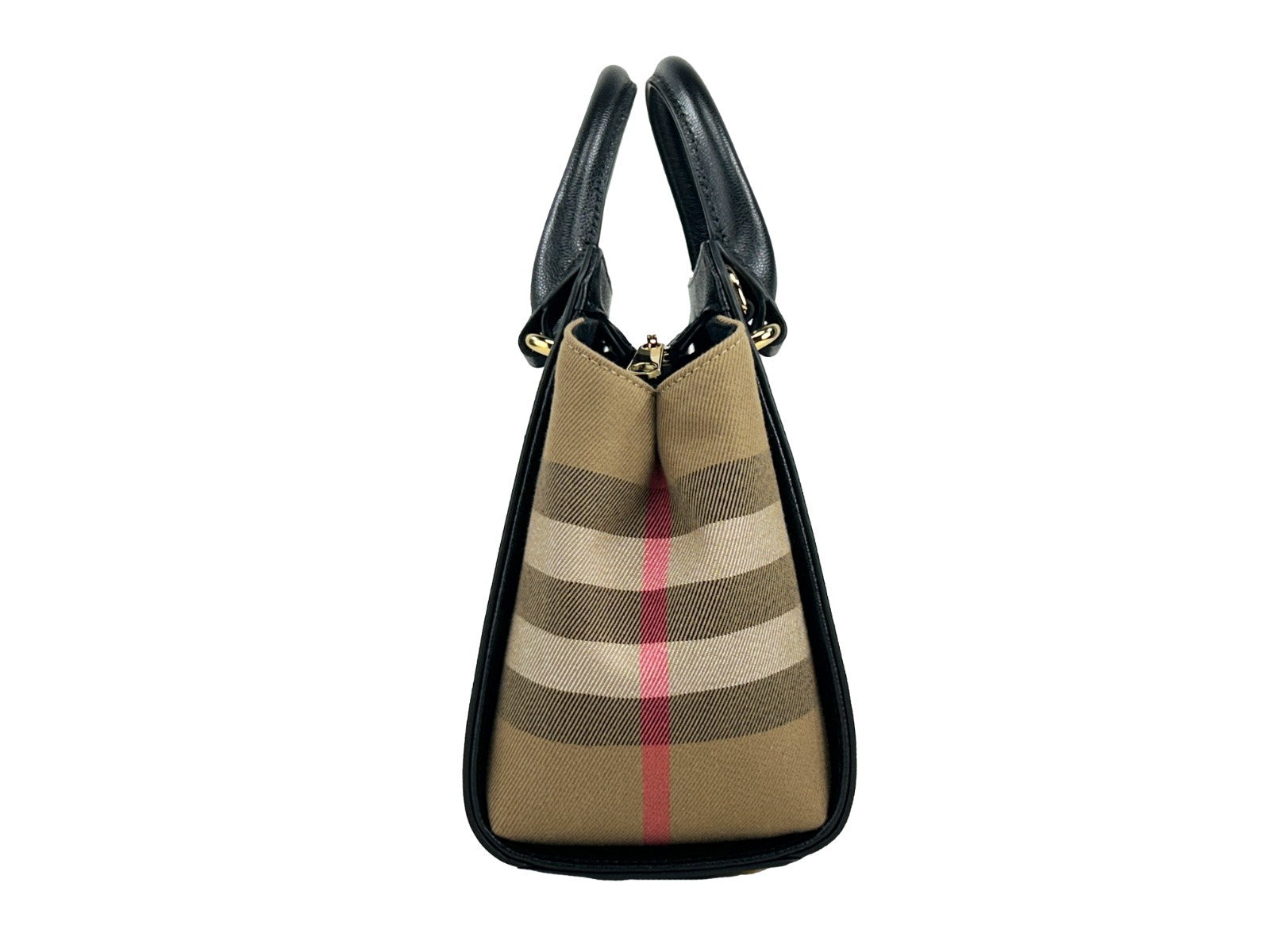 Burberry Mini Banwell Leather Tote Bag Purse Gold