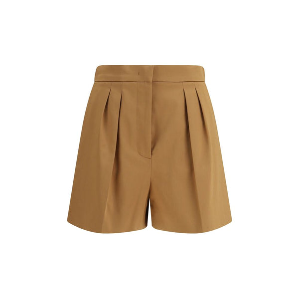 Max Mara 97% Cotton 3% Elastane bermuda shorts in beige