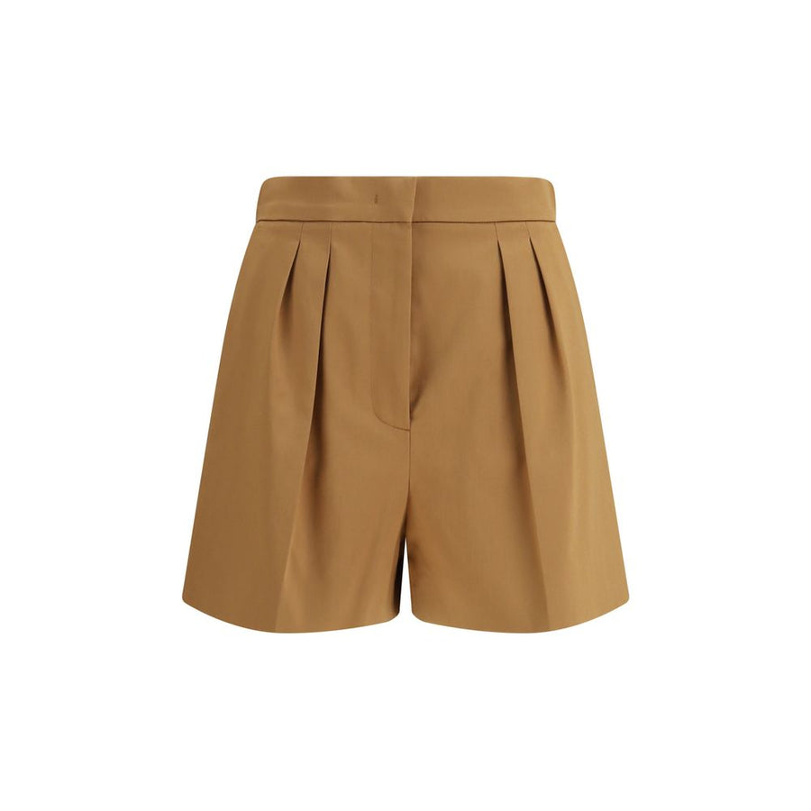 Max Mara 97% Cotton 3% Elastane bermuda shorts in beige