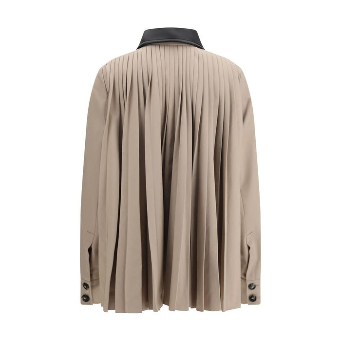 Max Mara OUTER 62% Polyester 38% Cotton INNER 50% Acetate 50% Viscose coat in beige — view 2