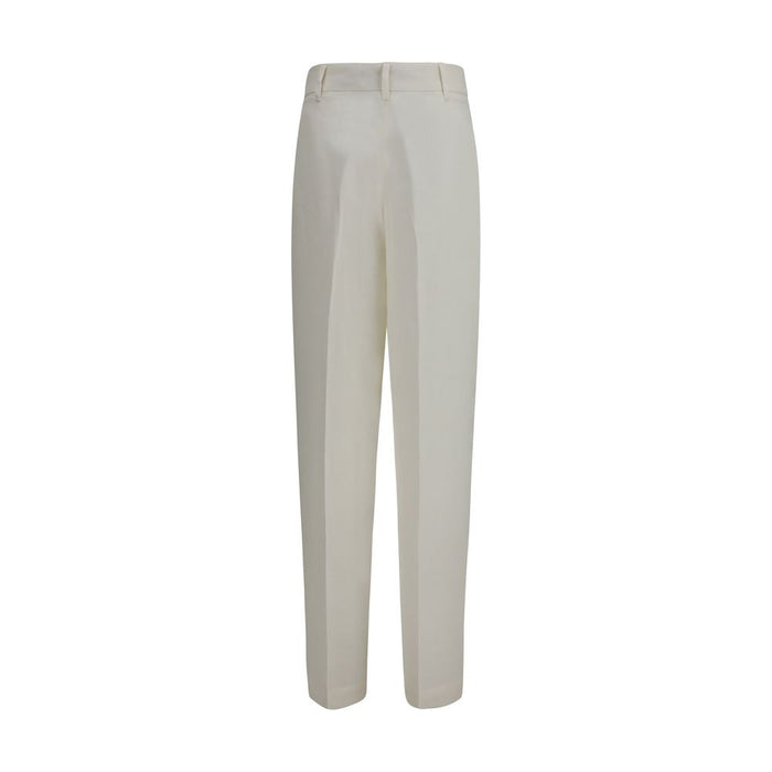 Max Mara 100% Linen trousers in white — view 2