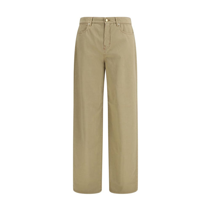 Max Mara 100% Cotton trousers in beige