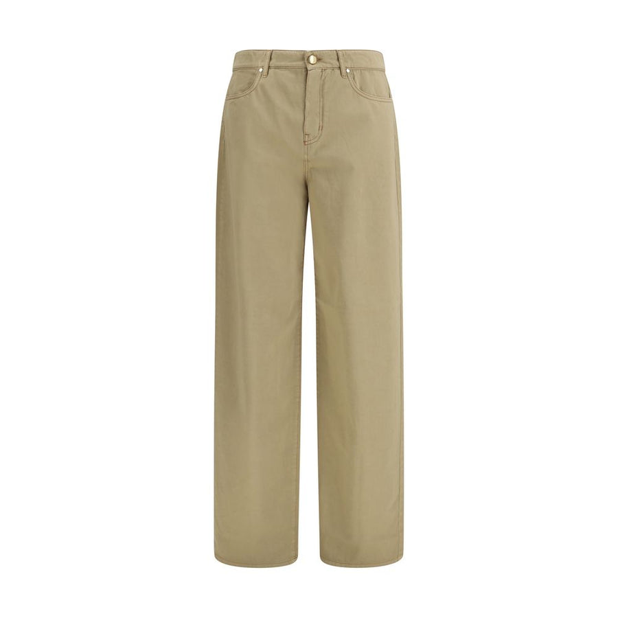 Max Mara 100% Cotton trousers in beige