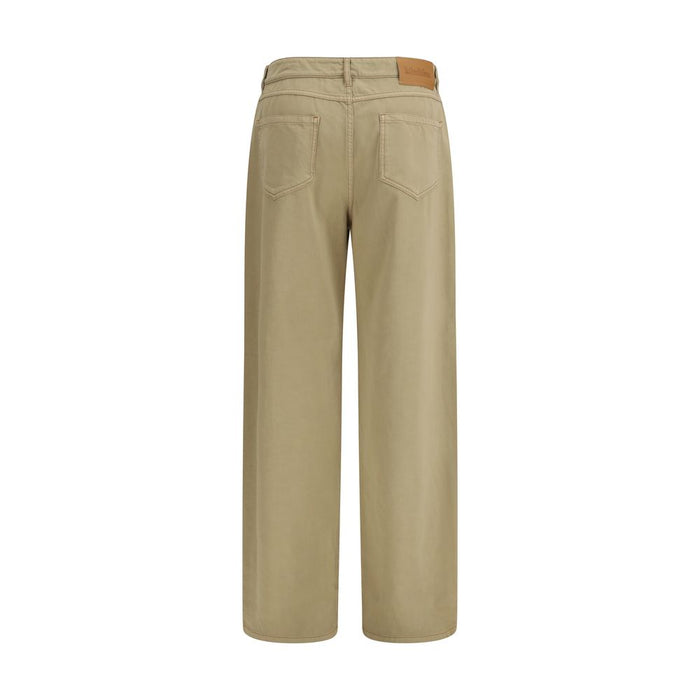 Max Mara 100% Cotton trousers in beige — view 2