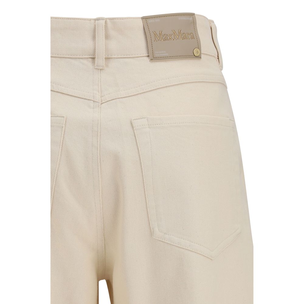 'S Max Mara 99% Cotton trousers in beige — view 3
