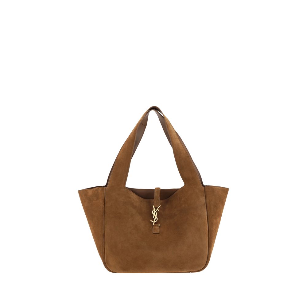 Saint Laurent 100% Calf Leather Bos Taurus tote bag in brown