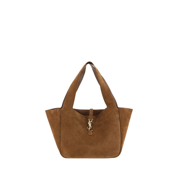 Saint Laurent 100% Calf Leather Bos Taurus tote bag in brown
