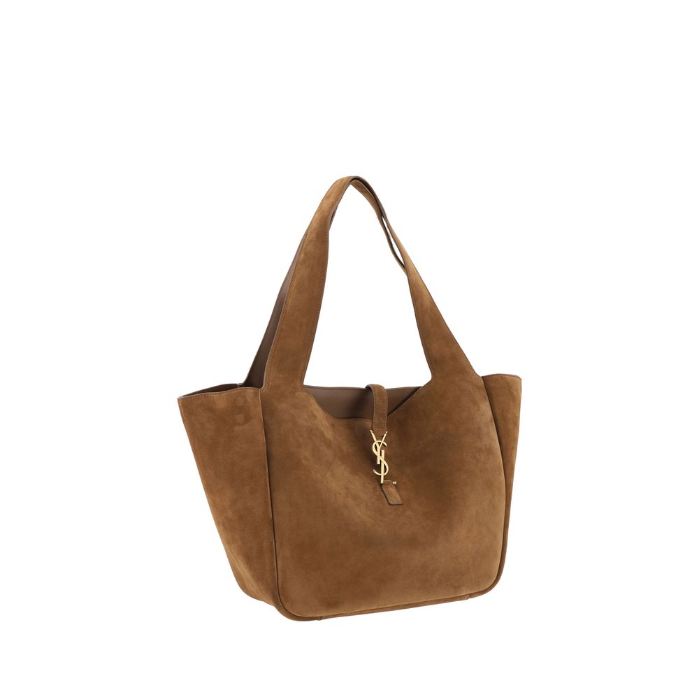 Saint Laurent 100% Calf Leather Bos Taurus tote bag in brown — view 2