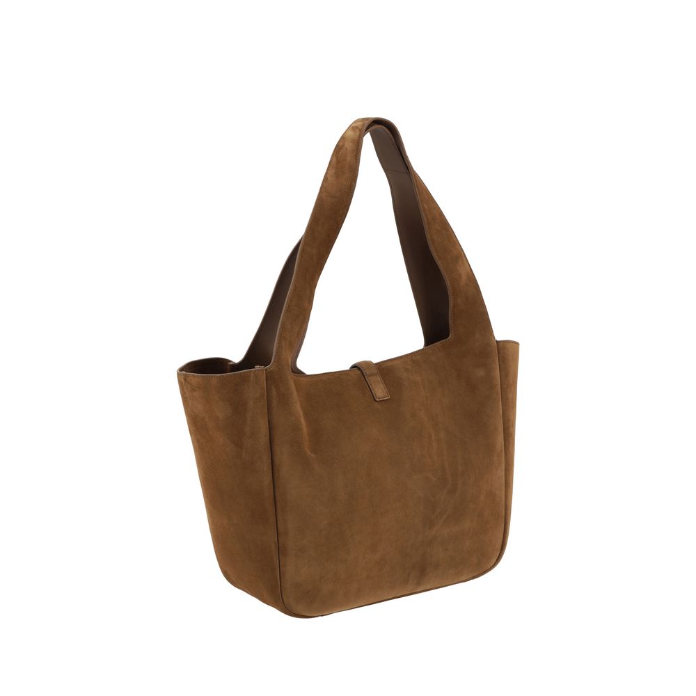 Saint Laurent 100% Calf Leather Bos Taurus tote bag in brown — view 3