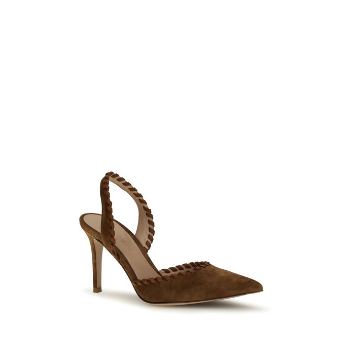 Gianvito Rossi 100% Calf Leather Bos Taurus heel in brown — view 2