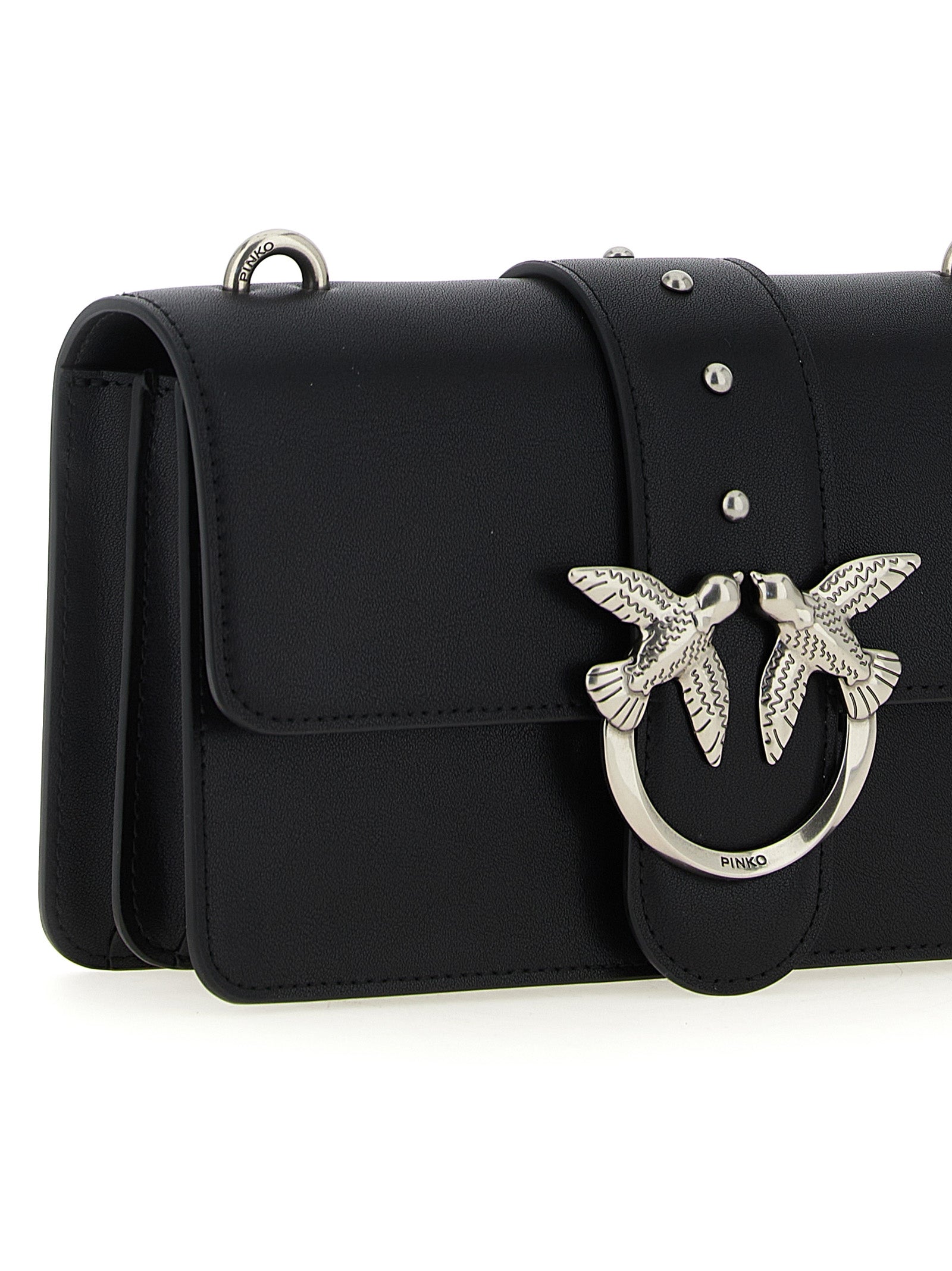 Love One Mini crossbody bag Black Calfskin Leather (bos Taurus)