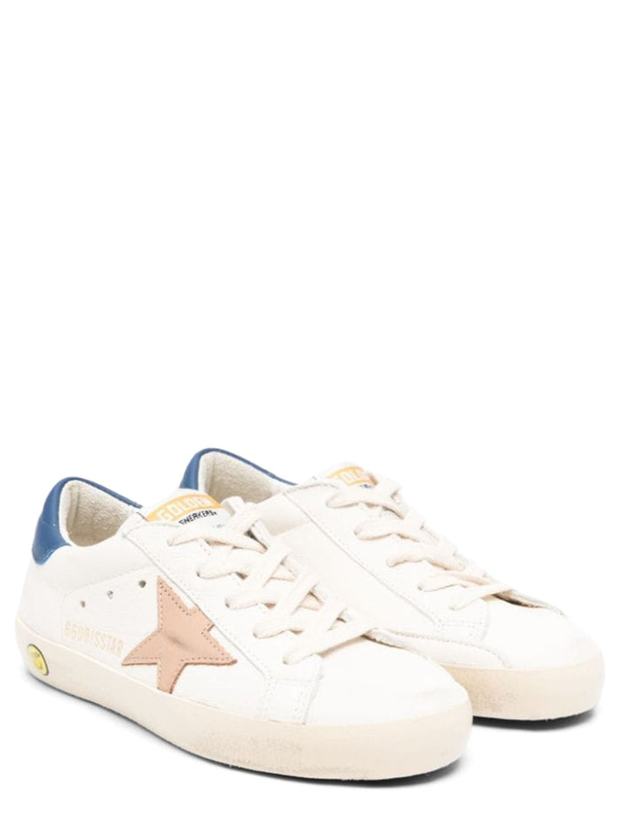 Super Star Nappa Leather Upper And List Nubuck Heel White Lining: Cotton Sneaker