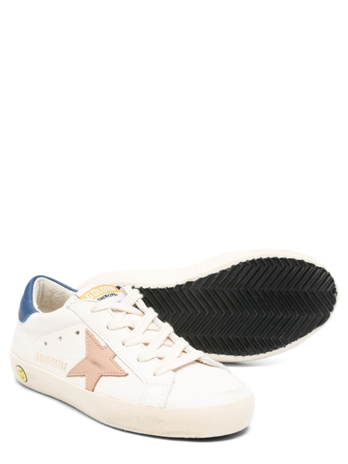 Super Star Nappa Leather Upper And List Nubuck Heel White Lining: Cotton Sneaker
